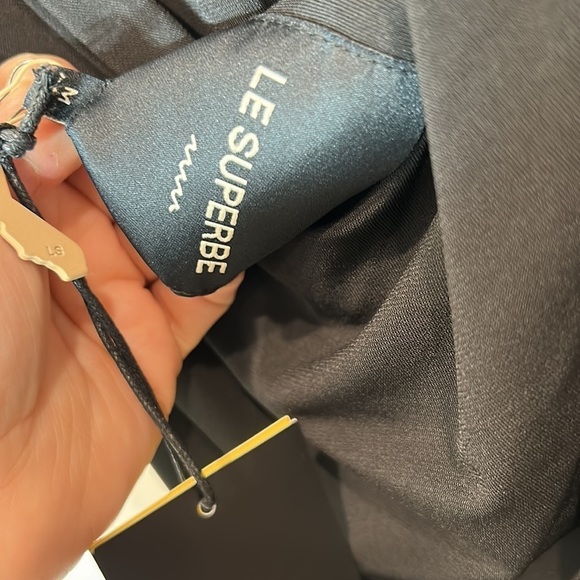 Le Superbe Women's Black Cut-Out Side Ruched Midi Bodycon Dress before sunrise M - Picture 6 of 8